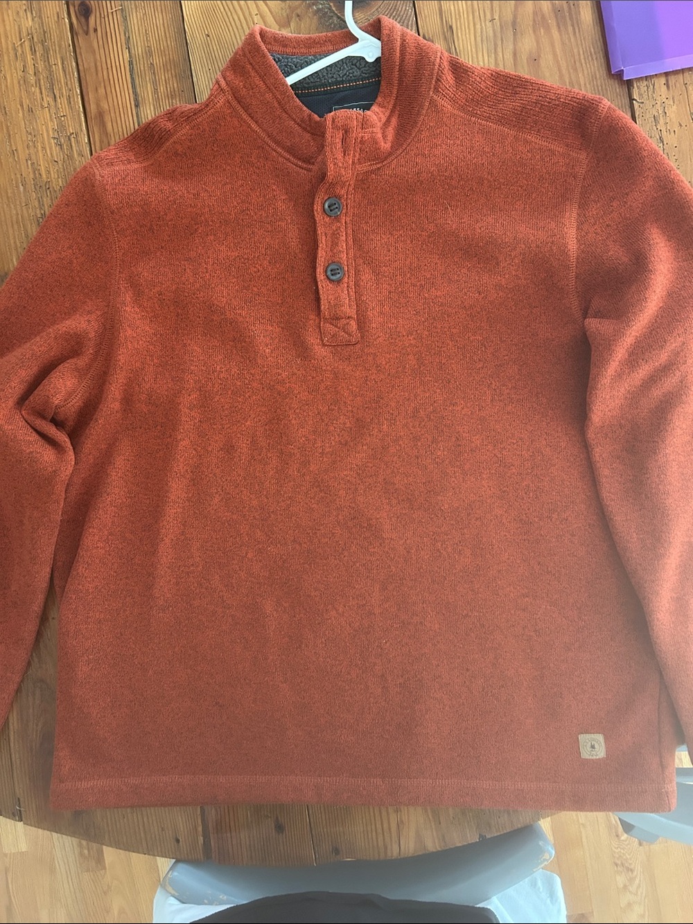 G.H. Bass & Co. Men's Rust Orange Zip-Neck Sweater